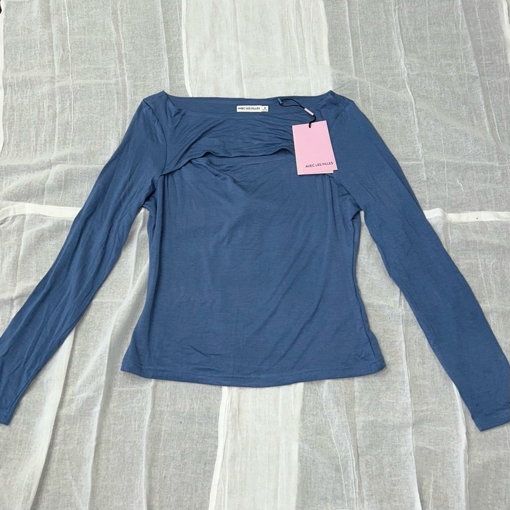 Avec Les Filles Front Cut Out Long Sleeves